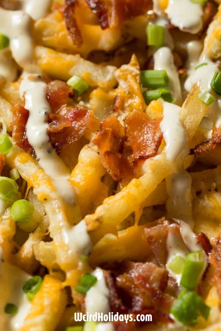 National Cheddar Fries Day April Weird Holidays