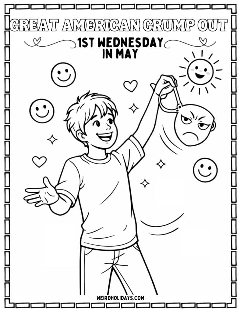 Great American Grump Out Coloring Page