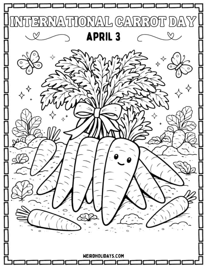 International Carrot Day coloring page