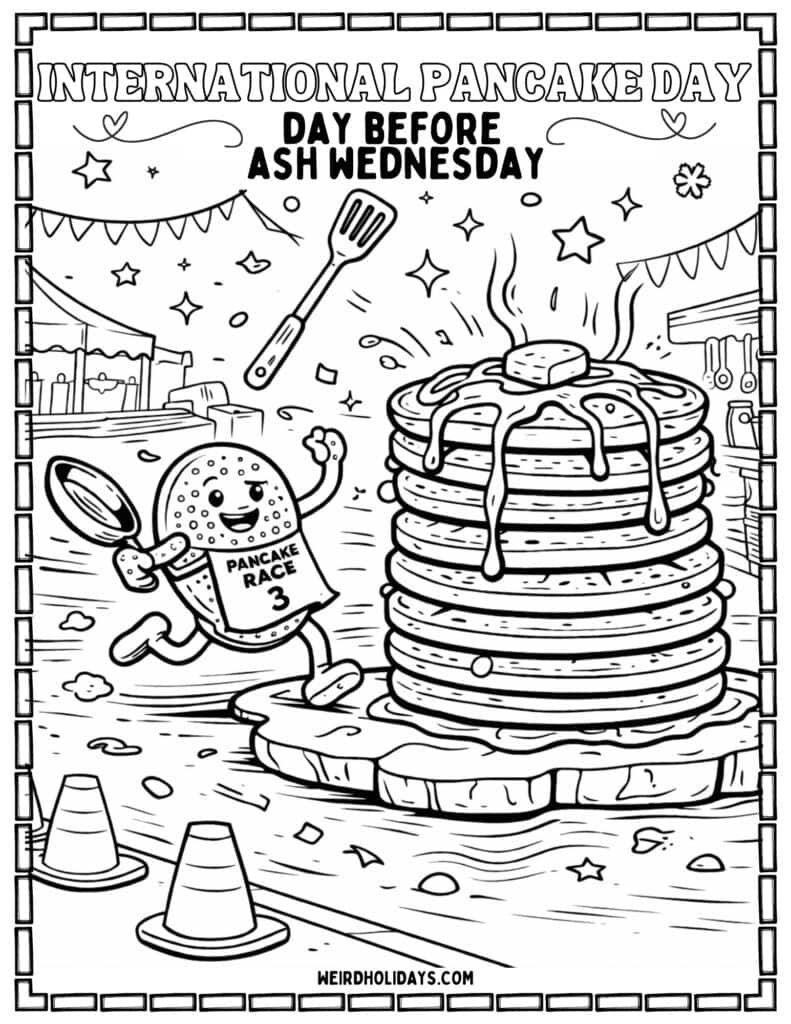 International Pancake Day Coloring Page
