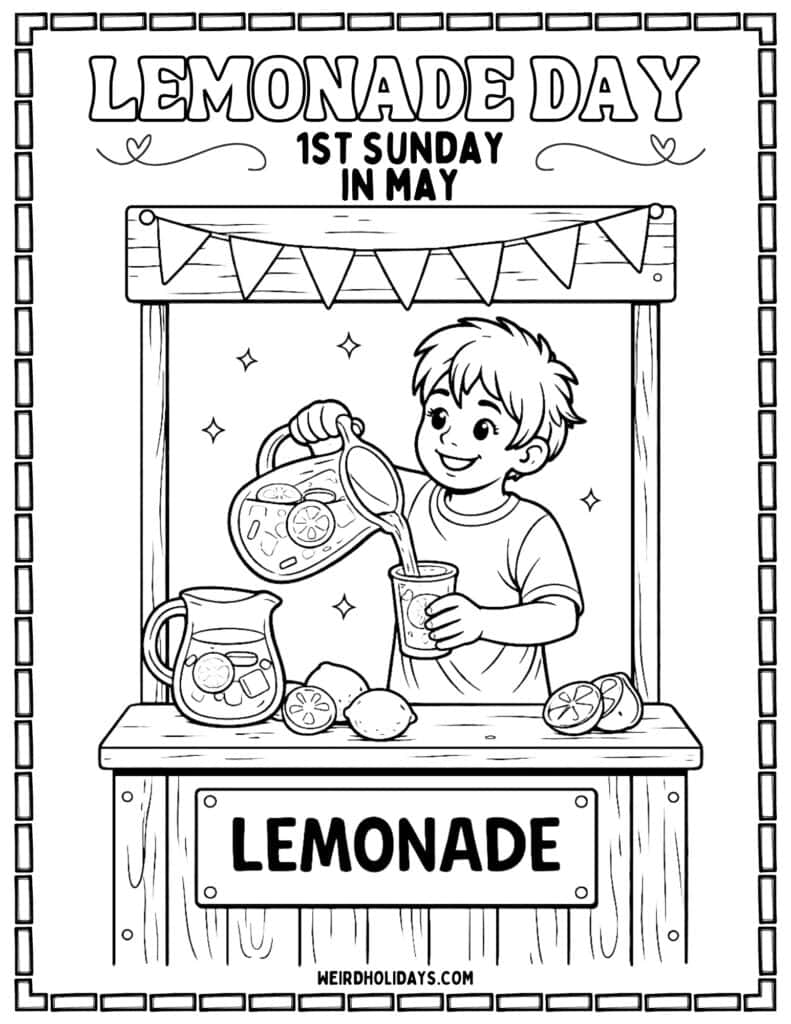 Lemonade Day Coloring Page