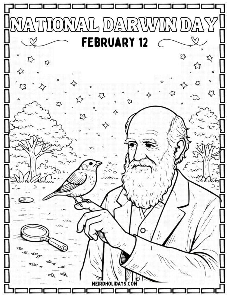 National Darwin Day Coloring Page