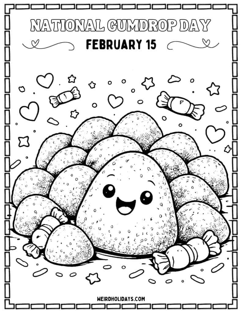 National Gumdrop Day Coloring Page