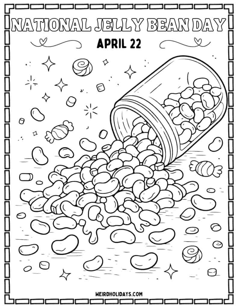 National Jelly Bean Day Coloring Page