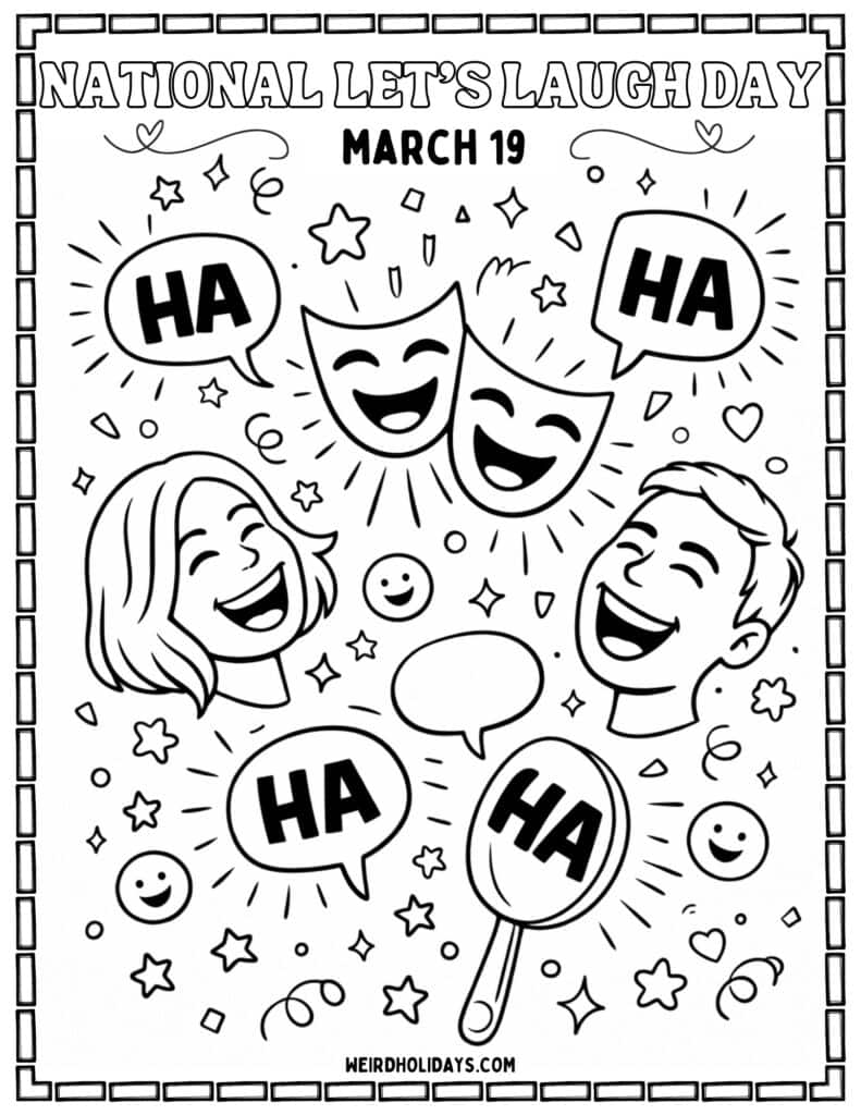 National Lets Laugh Day Coloring Page