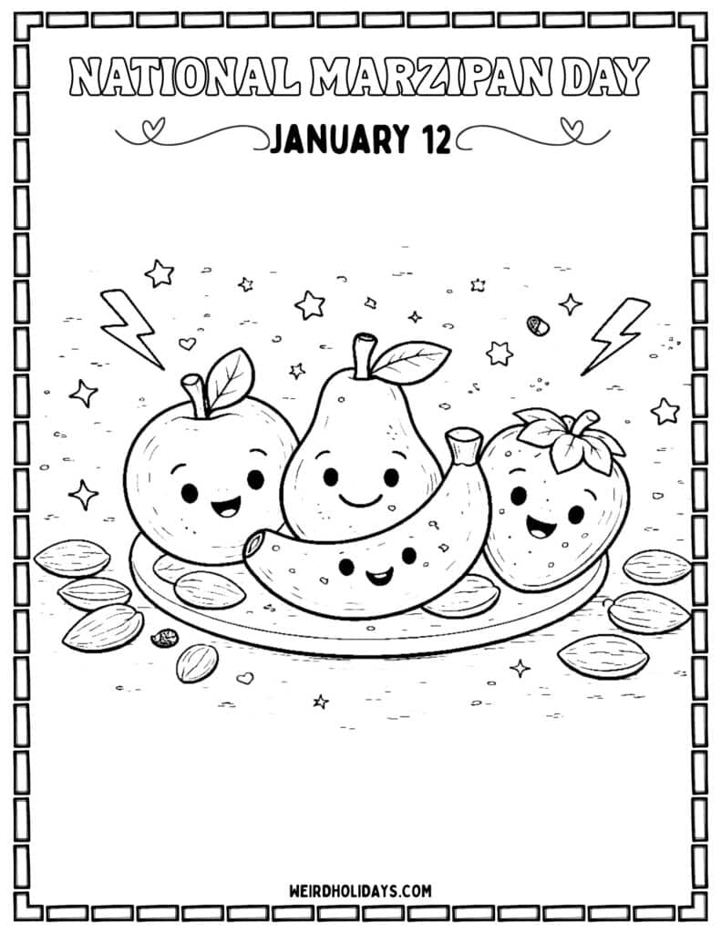 National Marzipan Day Coloring Page