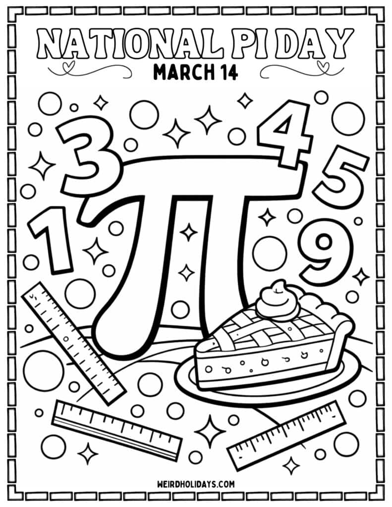 National Pi Day Coloring Page