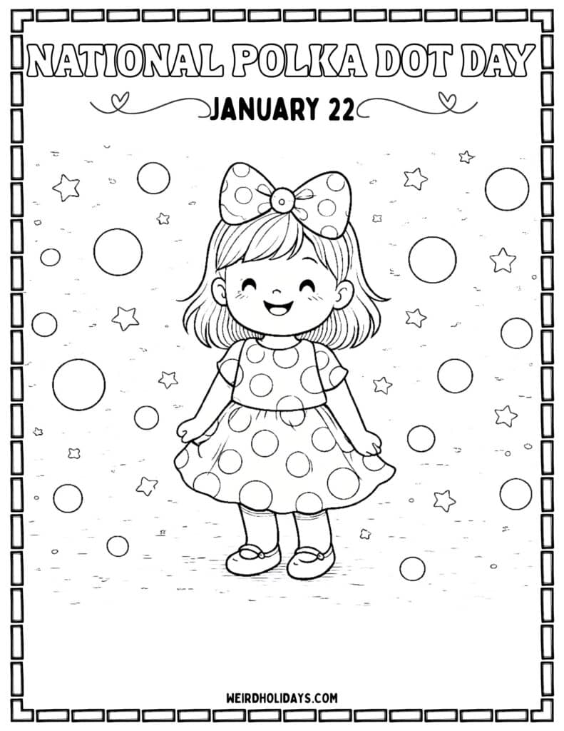 National Polka Dot Day Coloring Page