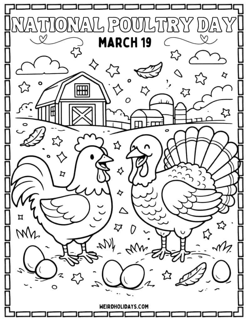 Poultry Coloring Page