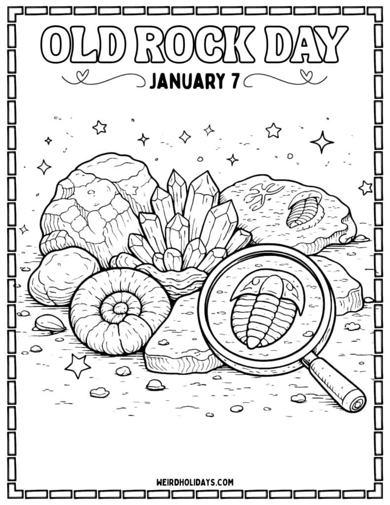 Old Rock Day Coloring Page