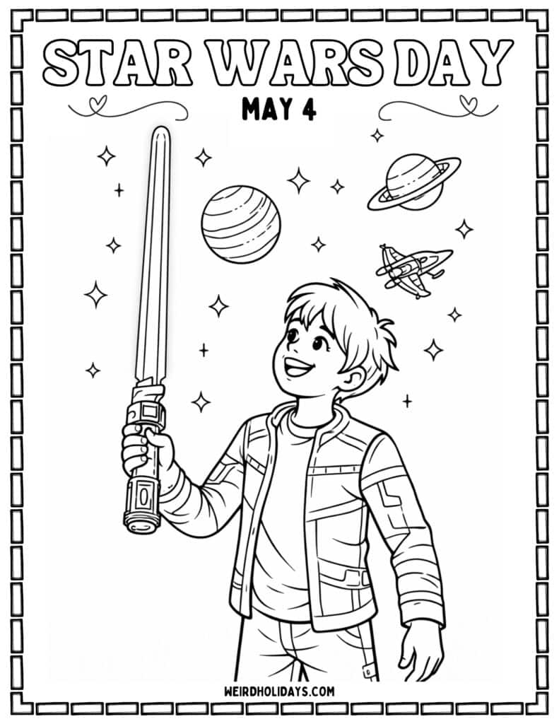 Star Wars Day Coloring Page