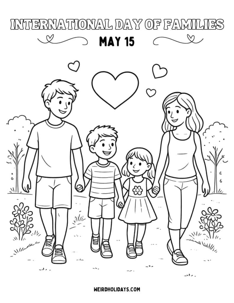 international day of families coloring page