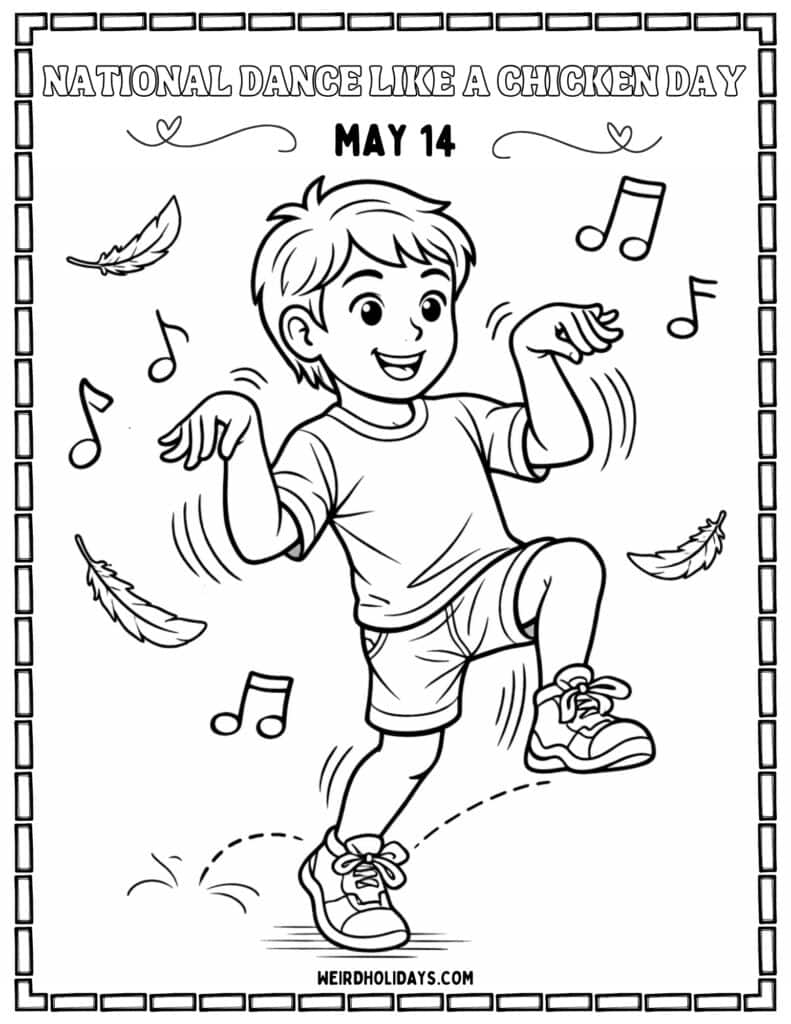 national dance like a chicken day Coloring Page
