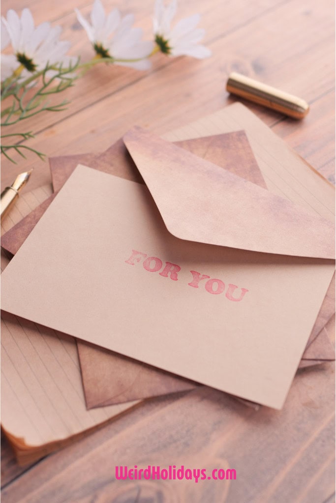 pink cards with envelopes