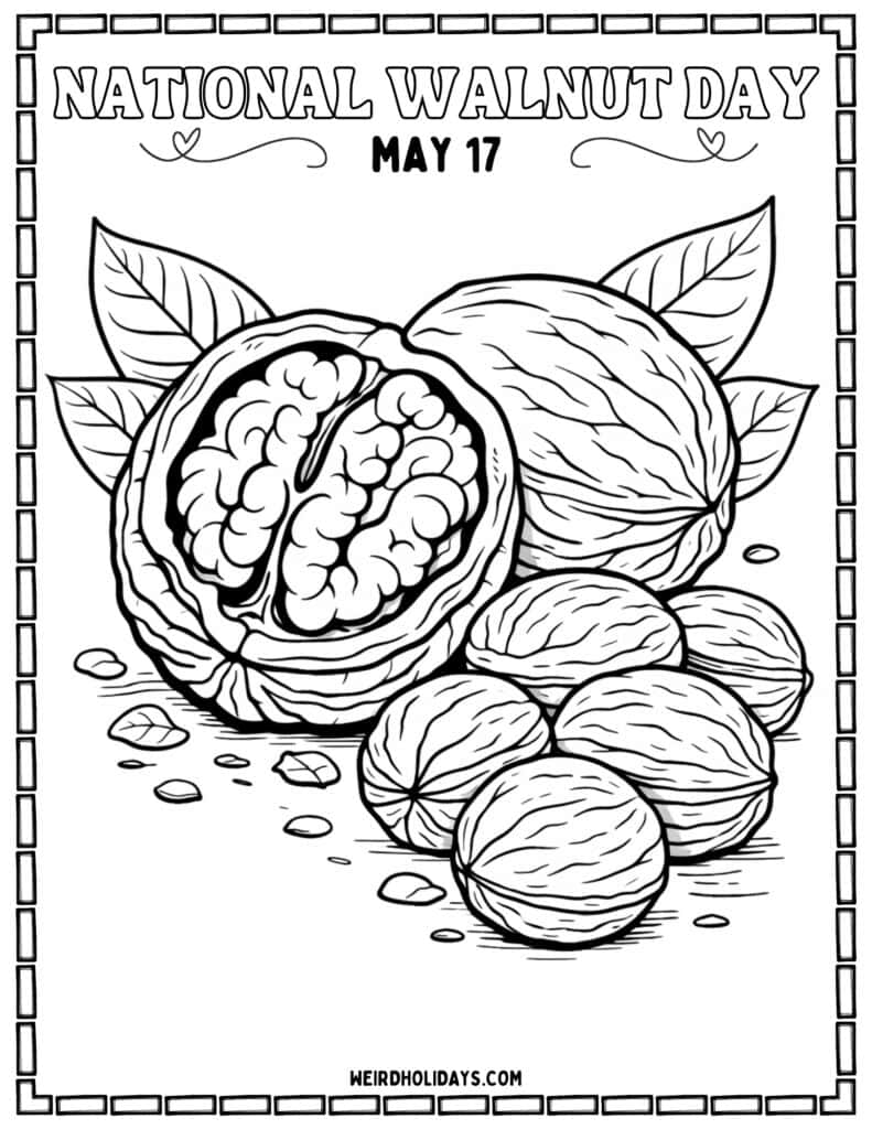 national walnut day coloring page